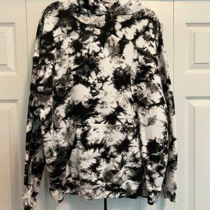 Unisex Black Tie-Dye Hoodie